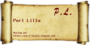 Perl Lilla névjegykártya